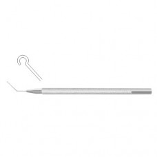 Hirschman Iris Hook Blunt - Angled Stainless Steel, 11 cm - 4 1/4" Hirschman Iris Hook Blunt - Angled Stainless Steel, 11 cm - 4 1/4"